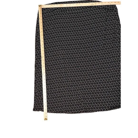 Stunning J. Jill Skirt Womens geometric design Long Midi A Line Flowy black and - Picture 3 of 6